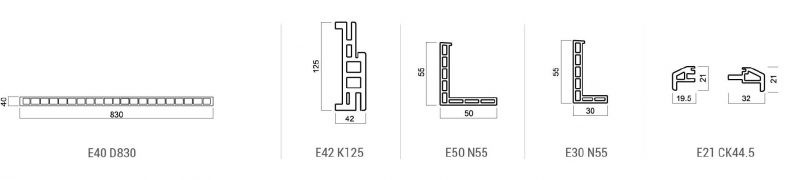 Mặt cắt sản phẩm cửa nhựa composite HDOOR®