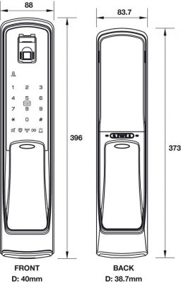 Khóa Thông Minh Hafele EL9500-TCS - thông số