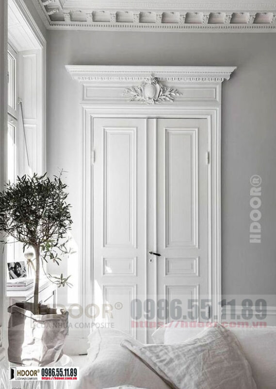 Cửa nhựa composite tân cổ điển cao cấpHDOOR-CD09