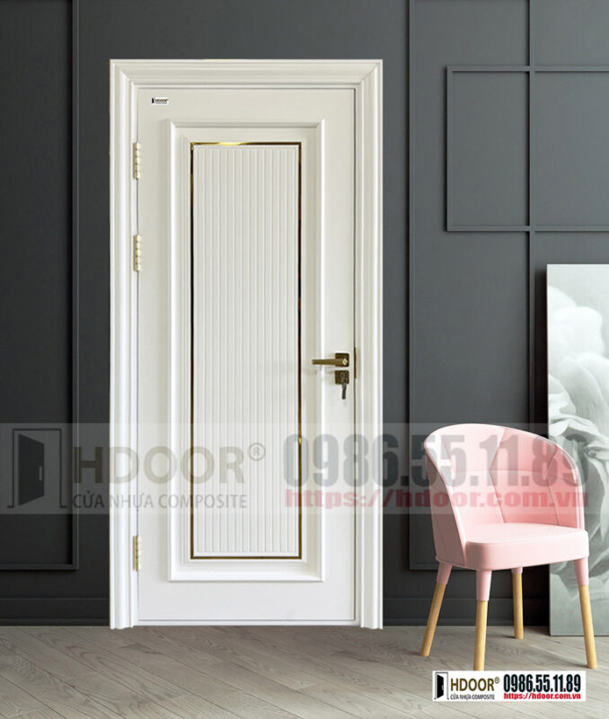 Cửa nhựa composite HDOOR® phào chỉ  trắng