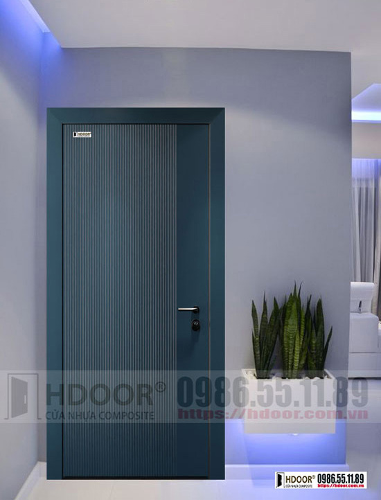 Cửa nhựa composite cao cấp HDOOR® sơn màu xanh huyền bí