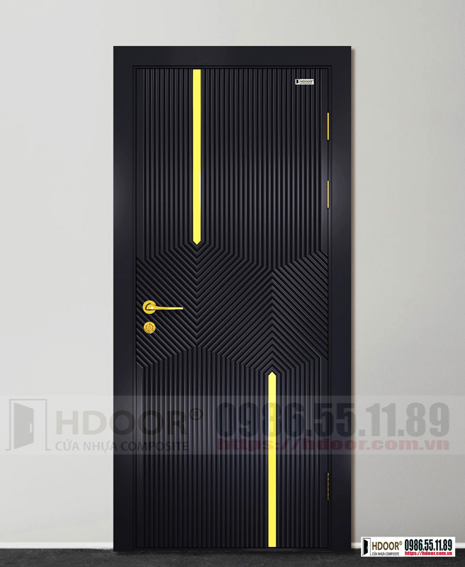 Cửa nhựa composite màu đen HDOOR-D48