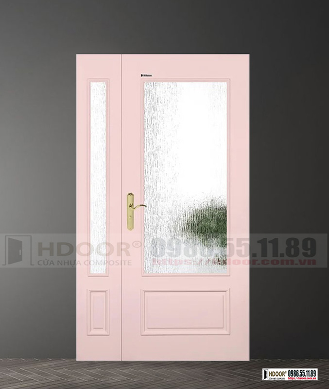 Cửa nhựa composite màu hồng HDOOR-CD33