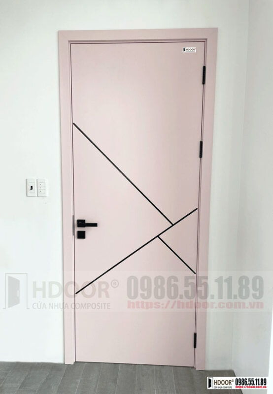 Cửa nhựa composite màu hồng HDOOR-CS13
