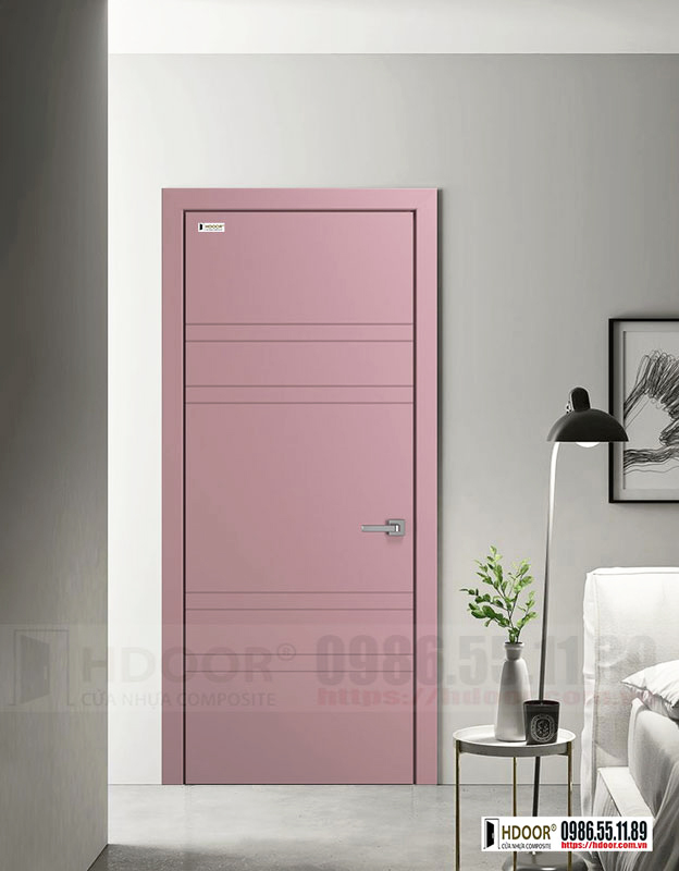 Cửa nhựa composite màu hồng HDOOR® HDOOR-C76