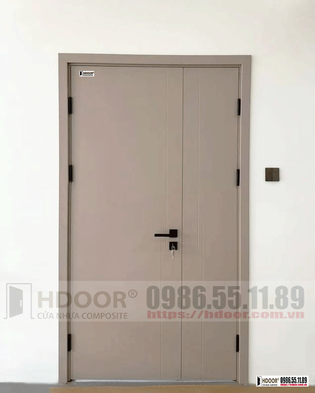 Cửa nhựa composite 2 cánh HDOOR-CD16