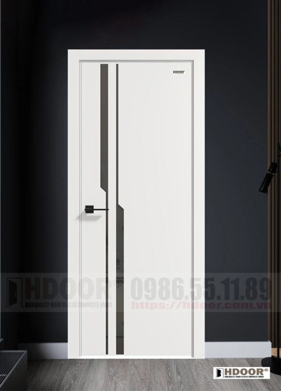 Cửa nhựa composite HDOOR® trang trí chỉ sơn đen